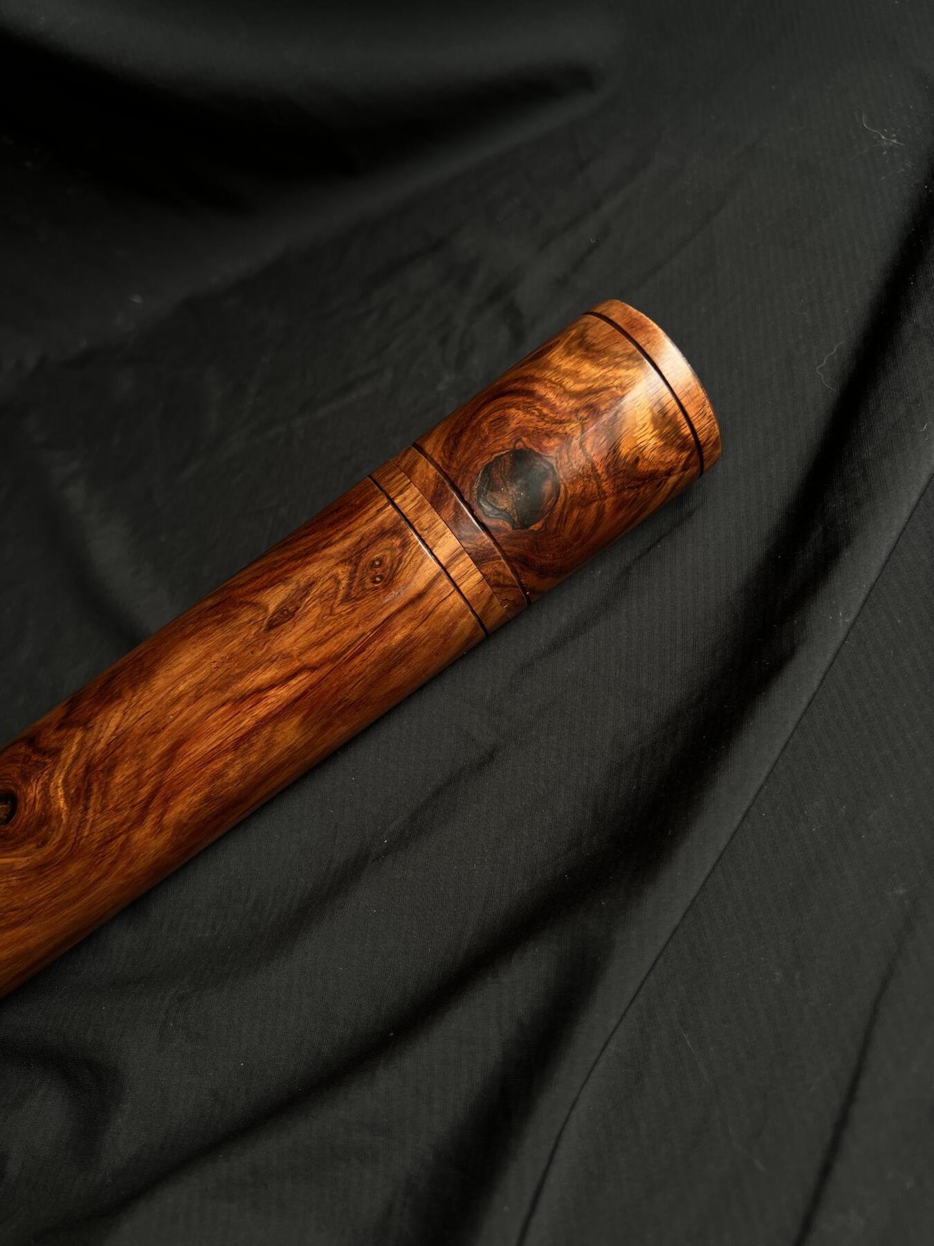 零元拍：海南黄花梨虎皮纹满花香桶，同料整料制作：268/44MM