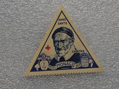  【淘币小摊】限时拍第八百九十一拍  外国老邮票 印花税票 火花纸品场    每周一统一发货 - 摩纳哥1950年10分邮票全新未使用