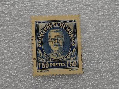  【淘币小摊】限时拍第八百九十一拍  外国老邮票 印花税票 火花纸品场    每周一统一发货 - 摩纳哥1933年1.5法郎邮票