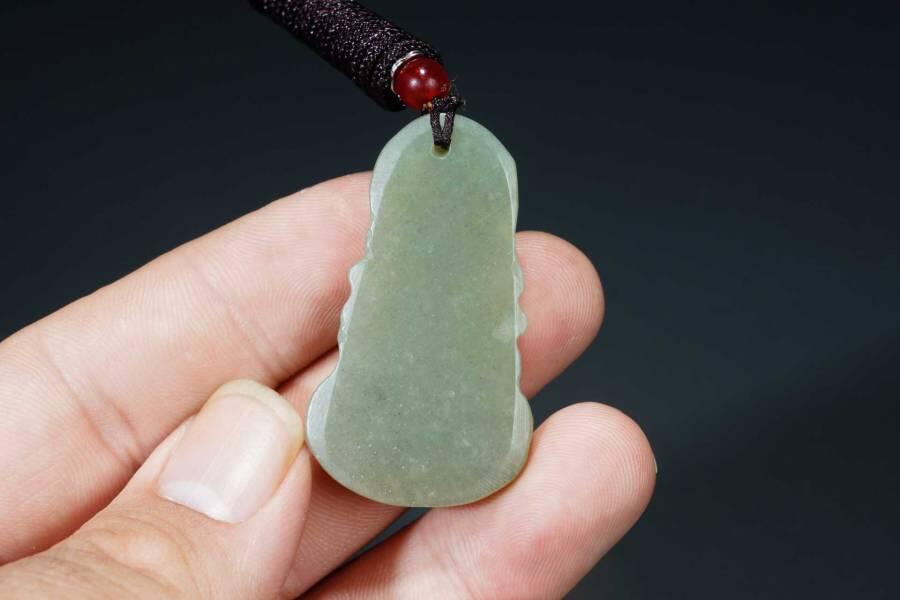 上海都达杂项专场六十六【全场包邮】 天然和田玉精雕《宝宝佛》挂件 附鉴定证书66-139