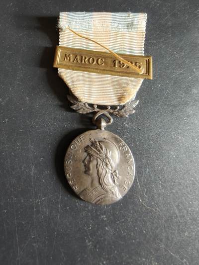 老王徽章第191期 - 法国殖民奖章    带1925摩洛哥勋条