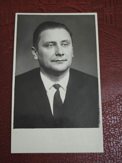 橙子收藏第七期 - 苏联卫国战争海军上校西服正装肖像银盐老照片 原品