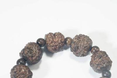 上海都达杂项专场103【全场包邮】  天然黑檀木手工精雕招财貔貅手串61-132