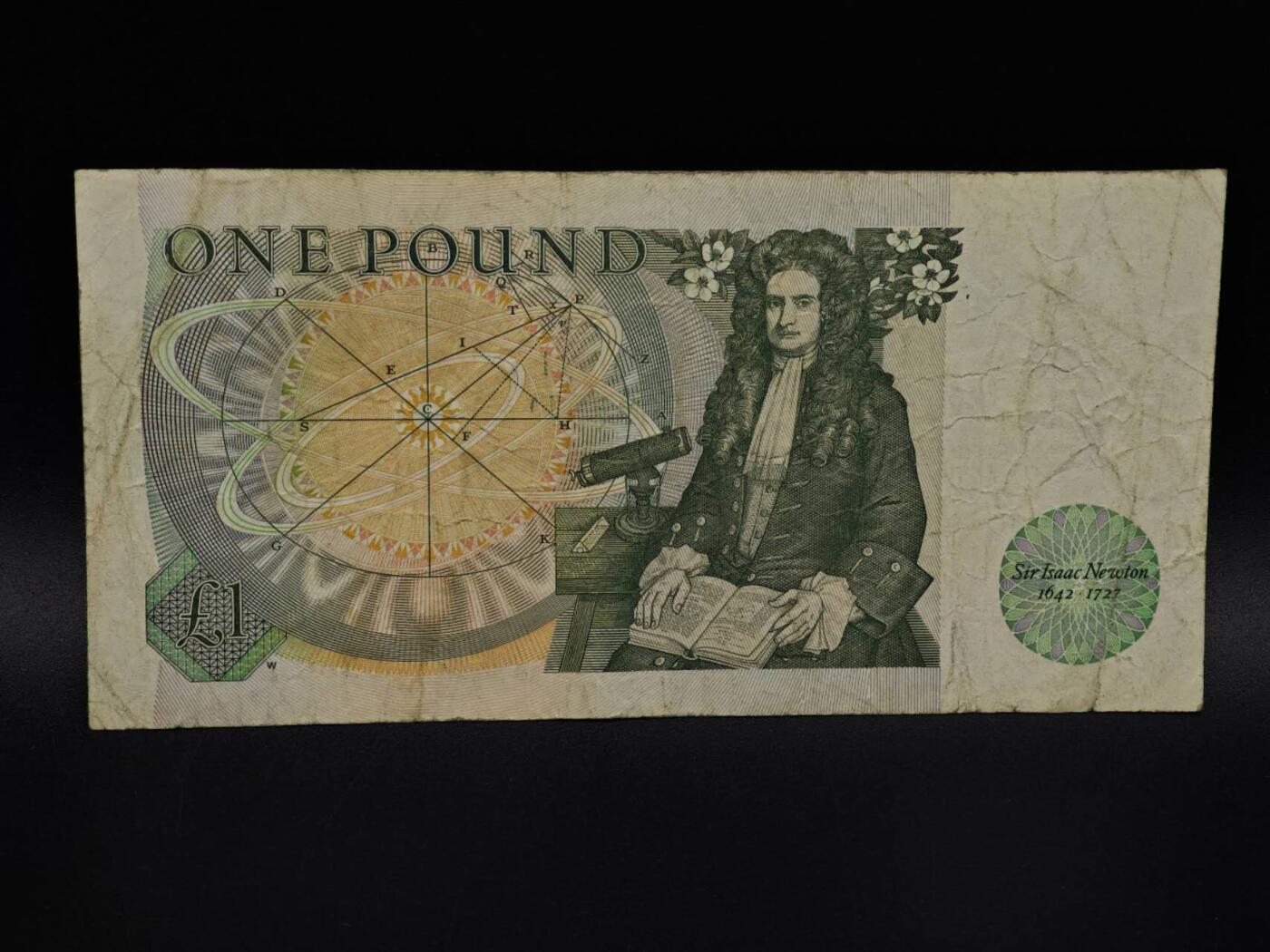  【淘币小摊】限时拍第八百九十拍   纸币场    每周一统一发货 英国英格兰银行1镑纸币【有折】