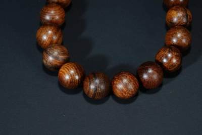 上海都达杂项专场103【全场包邮】  海南黄花梨虎皮纹1.2圆珠手串66-322