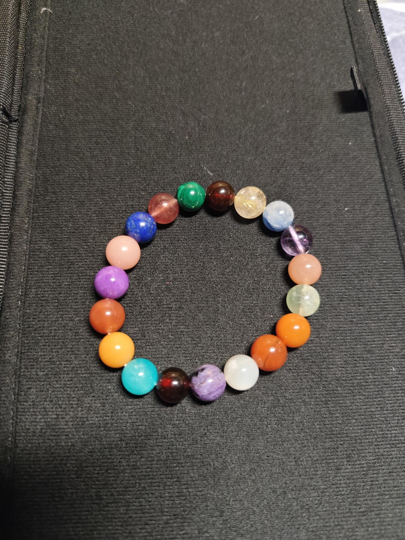 天然彩虹多宝手串