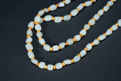 上海都达杂项专场103【全场包邮】  天然和田玉随形项链66-258