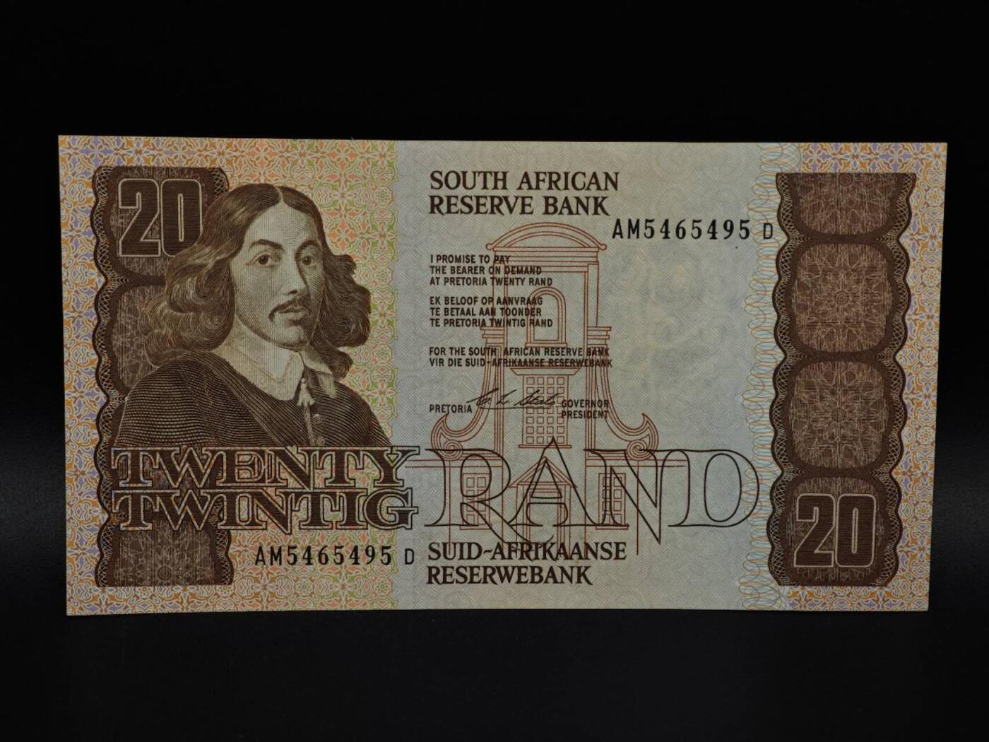  【淘币小摊】限时拍第八百九十拍   纸币场    每周一统一发货 南非20兰德纸币【有折】