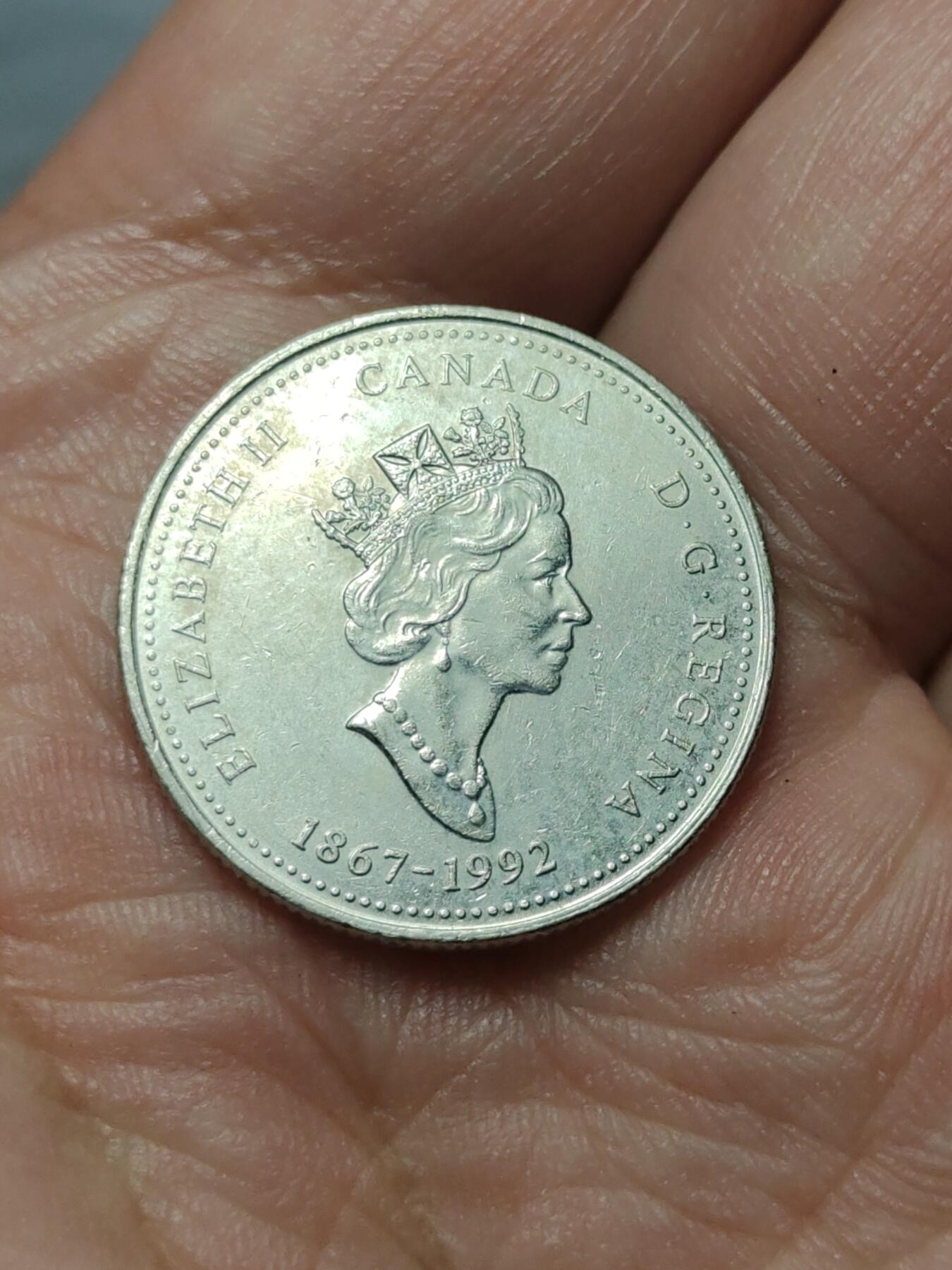 2026年第四十场(总第二百零九场）外国好品散币场(免佣金) 加拿大🇨🇦1992年25分(联邦成立125周年育空地区纪念币)