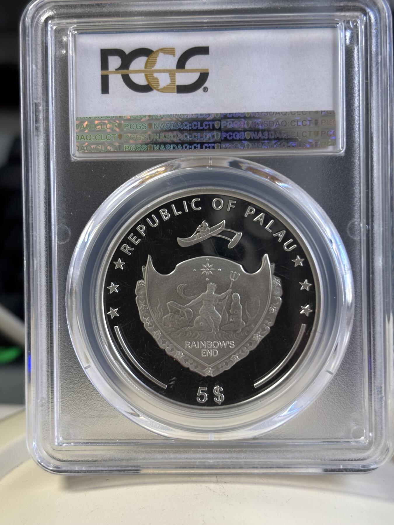 第197期拍卖 帕劳2016年世界奇观美国白宫彩银币PCGS-PR70首带证书，925银，20克，发行2500枚