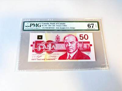【Blue Auction】世界纸币精拍第805期——18级TOP拍卖/信誉/品质/专业/高效💫 - 【d版】加拿大 1988年50元 PMG67EPQ 高分