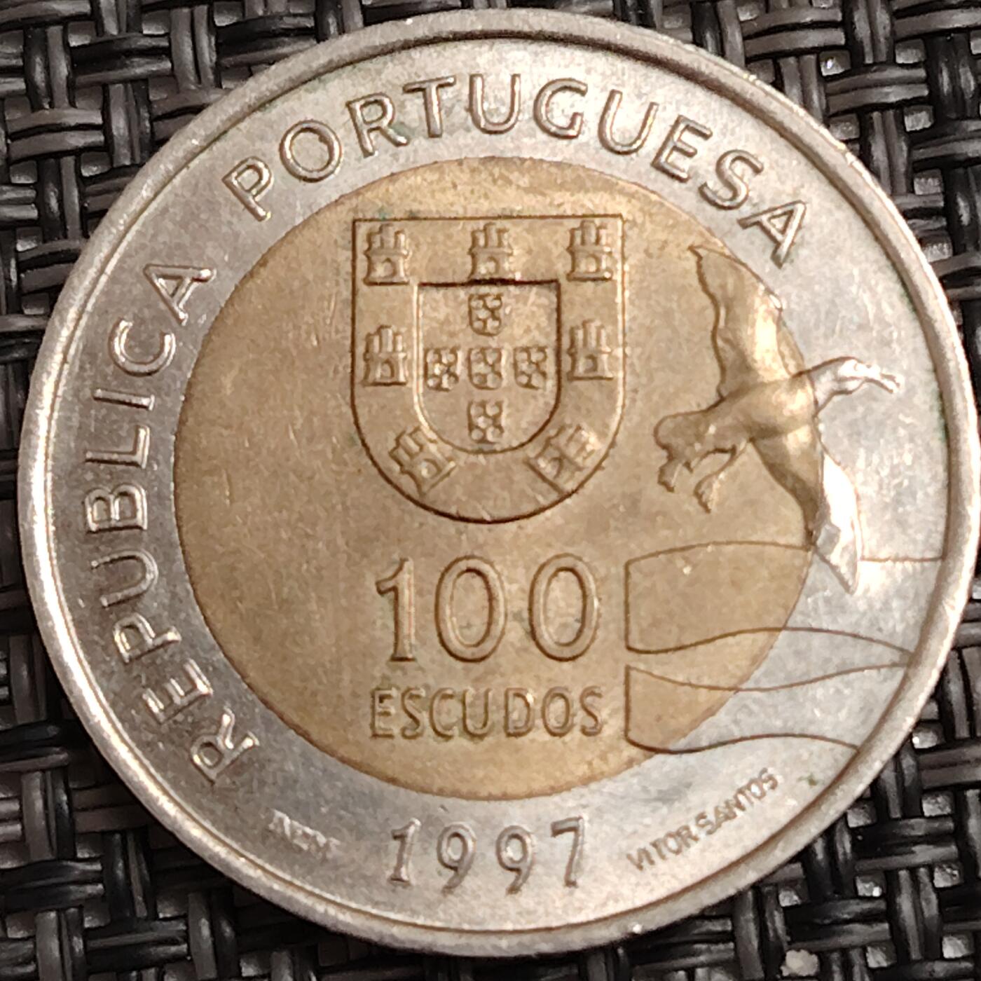 布加迪🐬～世界钱币(上海)🌾第 291 期 /  各国套币和散币 葡萄牙🇵🇹 1997年 100埃斯库多 98'年里斯本世博会纪念币～C16