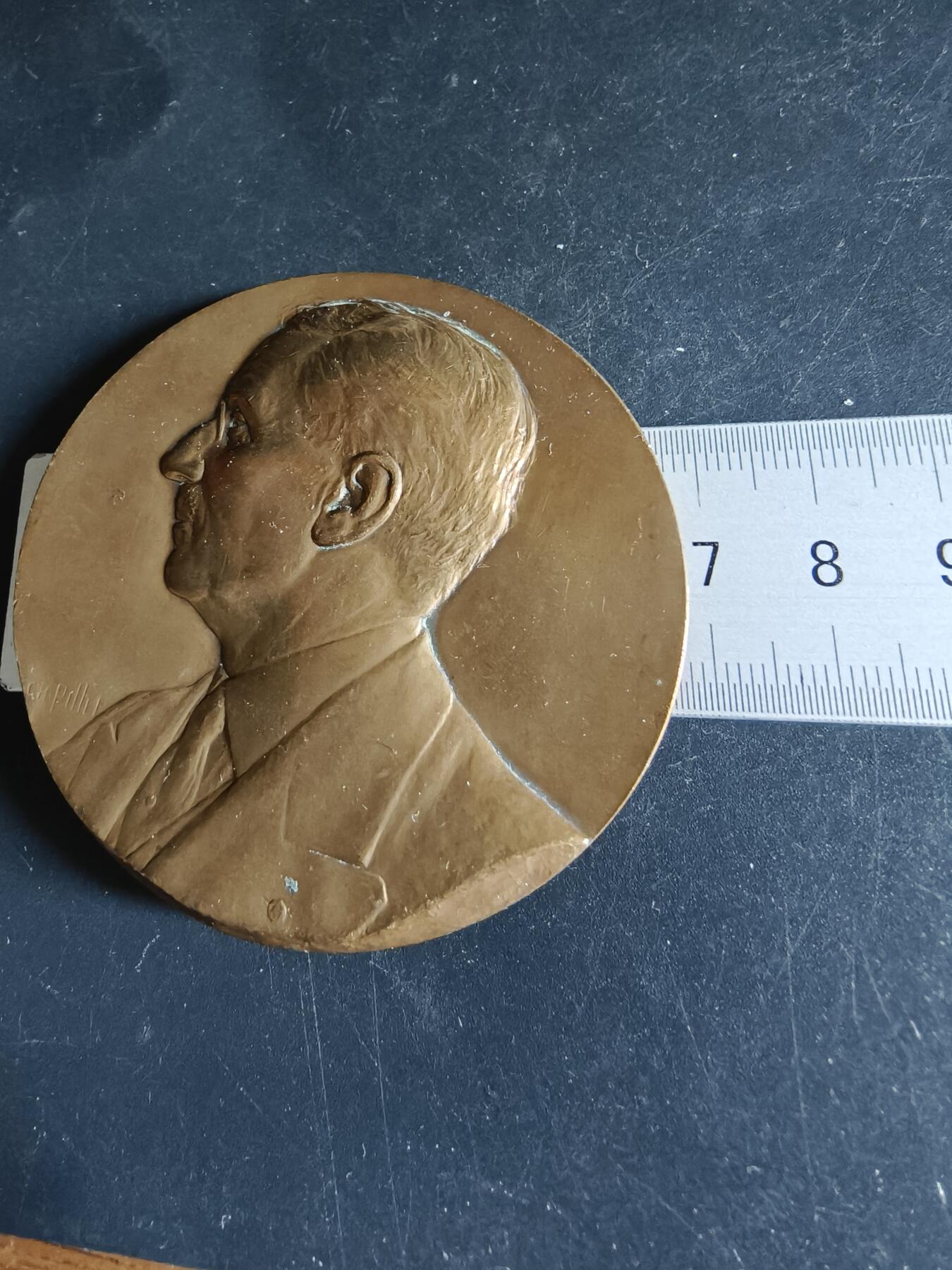 老王徽章第191期 法国圣路易医院阿尔贝·穆谢博士大铜章     阿尔贝·穆谢是20世纪初法国巴黎圣路易医院的核心医学教授、博士，专攻内科/热带医学，是当时法国医学界的知名学者       直径68mm     重量135.4g