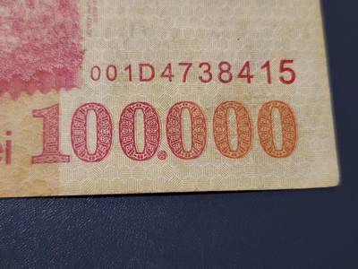 4月6号晚上8点 中外纸币自动截拍第52场 - 初版001号 罗马尼亚1998年100000列伊  尼古拉·格里