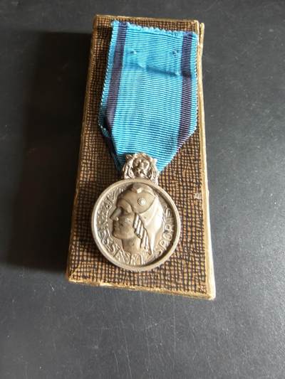 老王徽章第191期 - 法国银级体育奖章     950银     带纸盒     15.9g