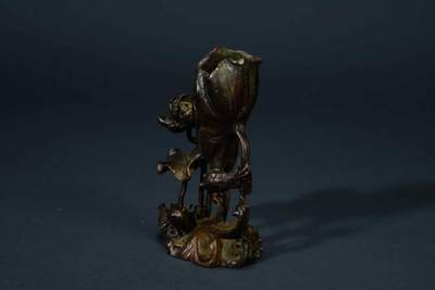 上海都达杂项专场103【全场包邮】  铜制莲年有鱼香插小摆件66-5