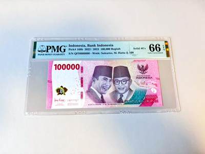 【Blue Auction】世界纸币精拍第805期——18级TOP拍卖/信誉/品质/专业/高效💫 - 【全同6】印尼 2022年100000卢比 PMG66EPQ 