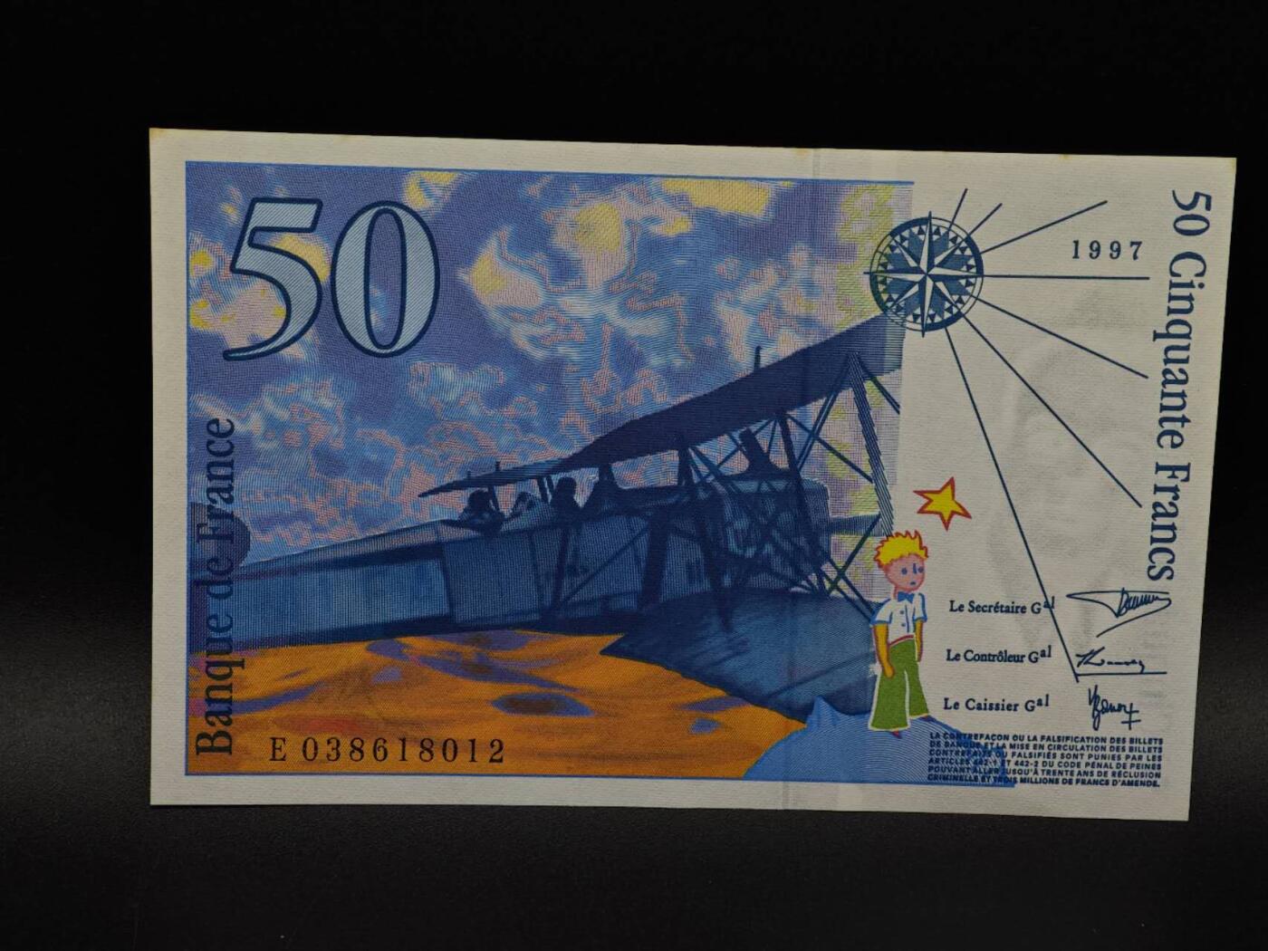  【淘币小摊】限时拍第八百九十拍   纸币场    每周一统一发货 法国1997年50法郎纸币