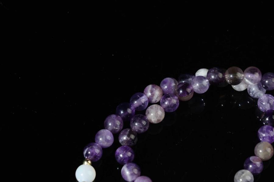 上海都达杂项专场六十六【全场包邮】 紫晶双圈手串66-274