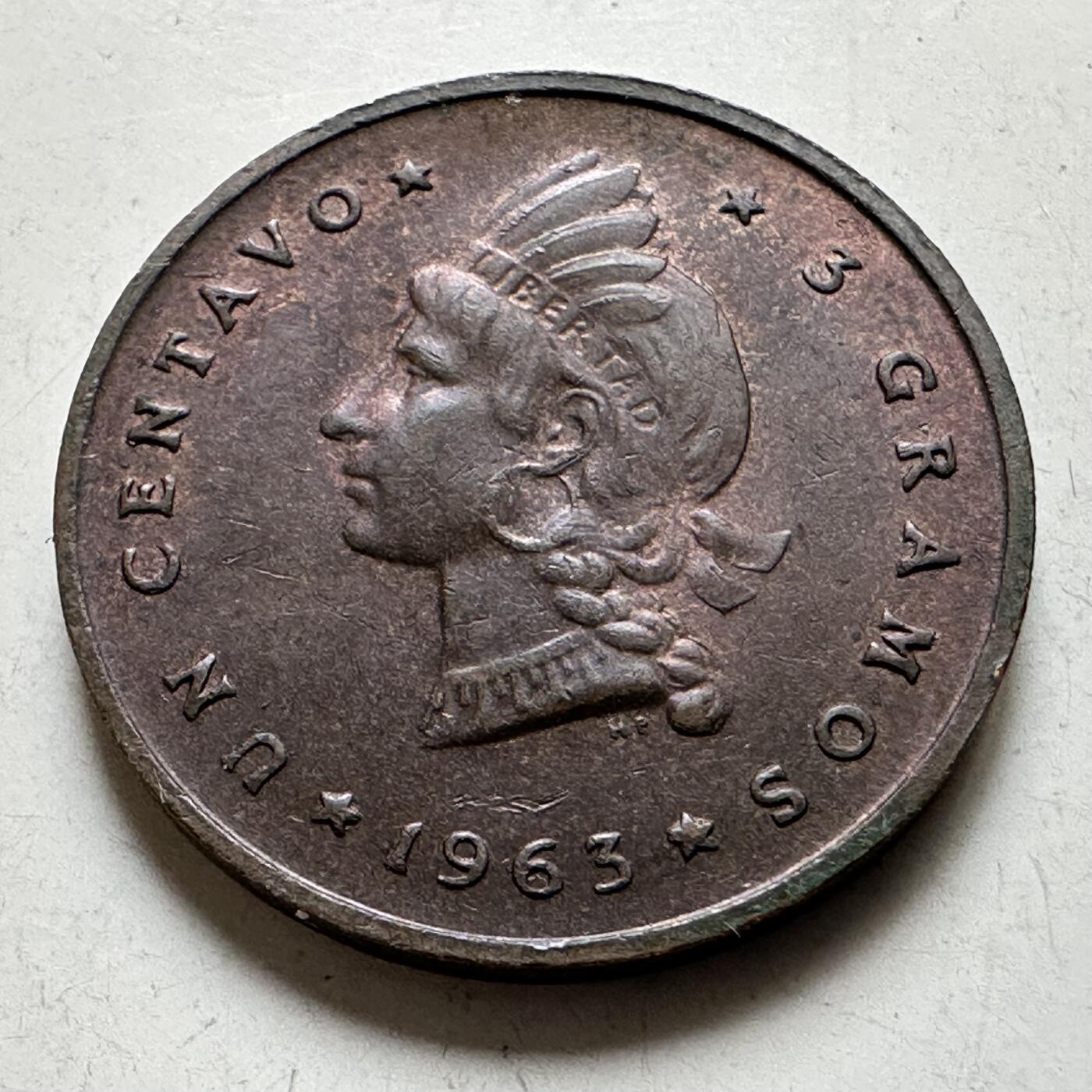 🌹外币初藏🌹🐯2026年第38场   每周二四六晚8️⃣点 世界钱币 多米尼加1963年共和国百年一分纪念币