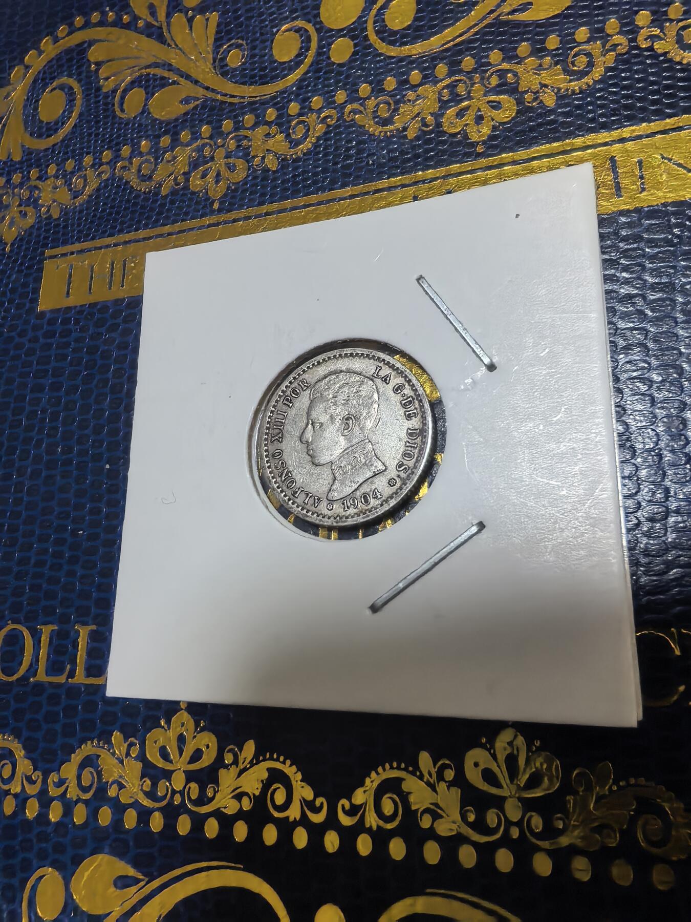 长老汇马年精选第十六场拍卖 1904西班牙阿方索十三世50分银币，2.5克835银（1）