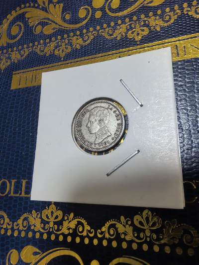 长老汇马年精选第十六场拍卖 - 1904西班牙阿方索十三世50分银币，2.5克835银（1）