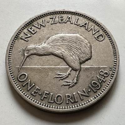 🌹外币初藏🌹🐯2026年第38场   每周二四六晚8️⃣点 世界钱币 - 新西兰1948年一弗洛林