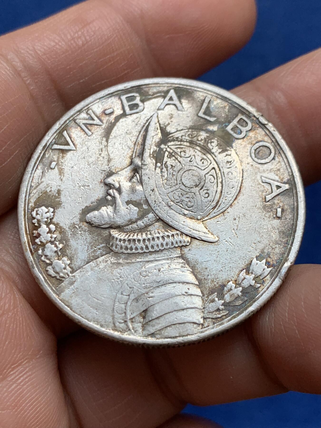 《竞宝斋》第477场 周日，周一 2场连拍 （全场包邮）欢迎送拍 巴拿马1931年女神1巴波亚大银币