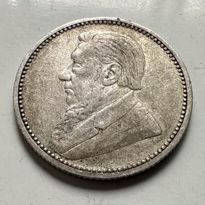 🌹外币初藏🌹🐯2026年第38场   每周二四六晚8️⃣点 世界钱币 - 南非德兰士瓦 1894年 6便士 19.3mm-2.83g-92.5%银 银币