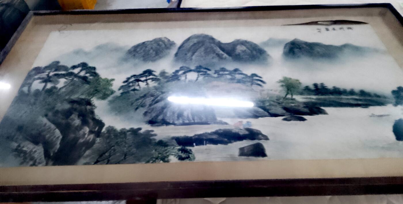 徐悲鸿、齐白石弟子、近现代重要文人山水画家何景五《湖村长夏山水图》