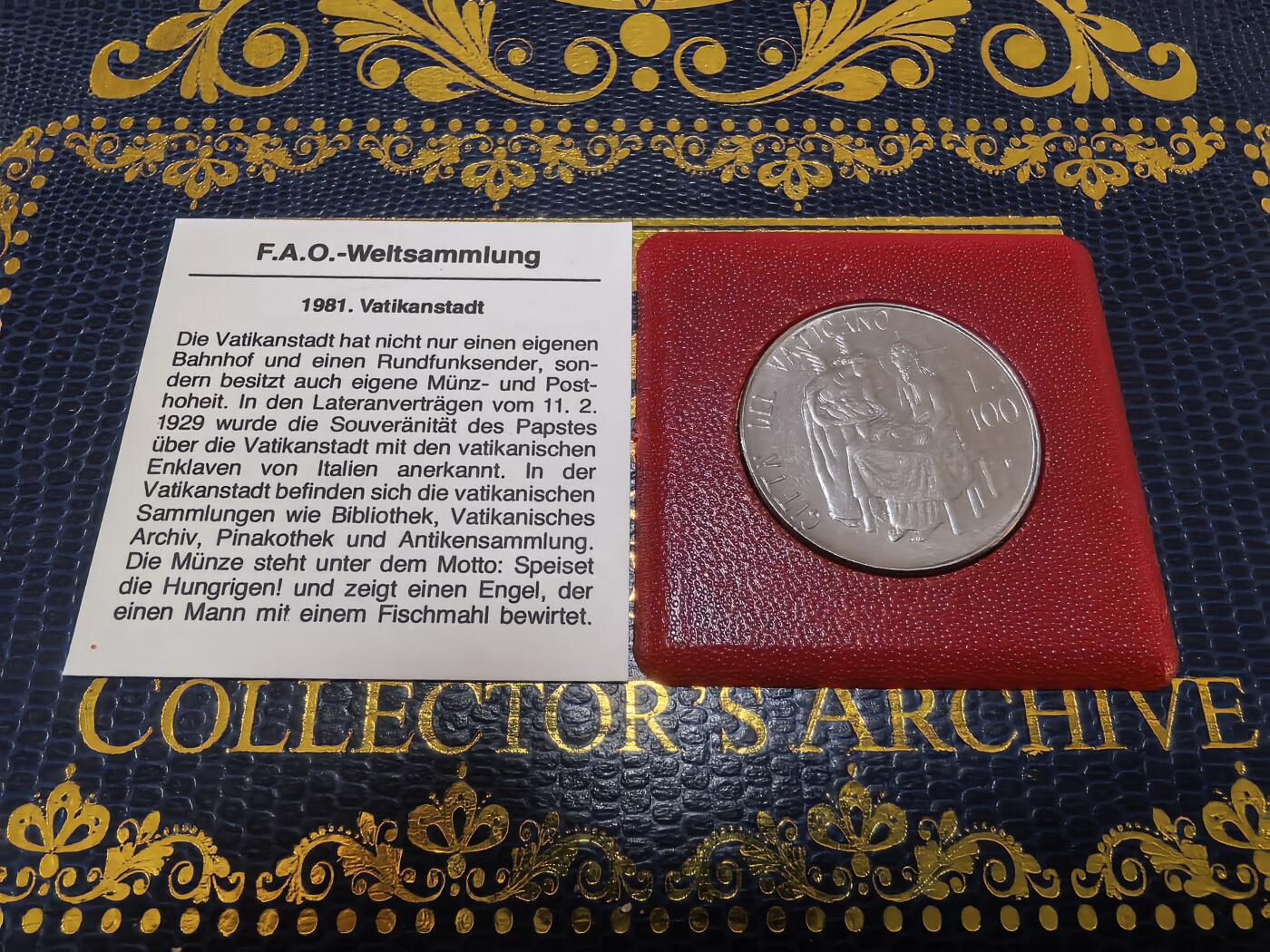 长老汇马年精选第十六场拍卖 1981梵蒂冈FAO100里拉钢币
