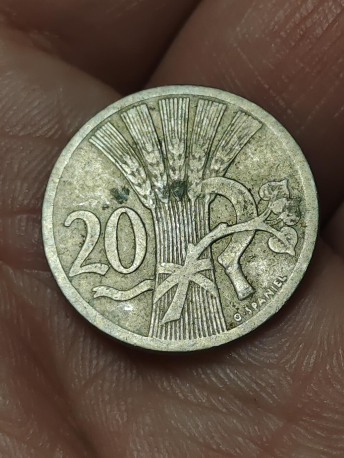 2026年第四十一场(总第二百一十场）外国好品散币场(免佣金) 捷克斯洛伐克1924年20赫勒(二战前第一套流通硬币)