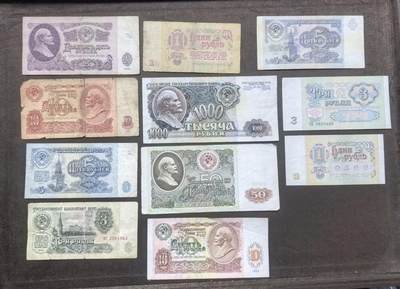 北京马甸外国币专卖第150期，外国纸币专场，陆续上拍，欢迎关注 - 前苏联1961年版25，10，3，1卢布有残损4品左右，其他7品左右