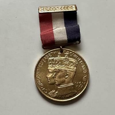 🌹外币初藏🌹🐯2026年第38场   每周二四六晚8️⃣点 世界钱币 - 英国 1937年 乔治六世 伊丽莎白王后 英联邦版图 加冕纪念章 铜镀金官方版本35.6毫米