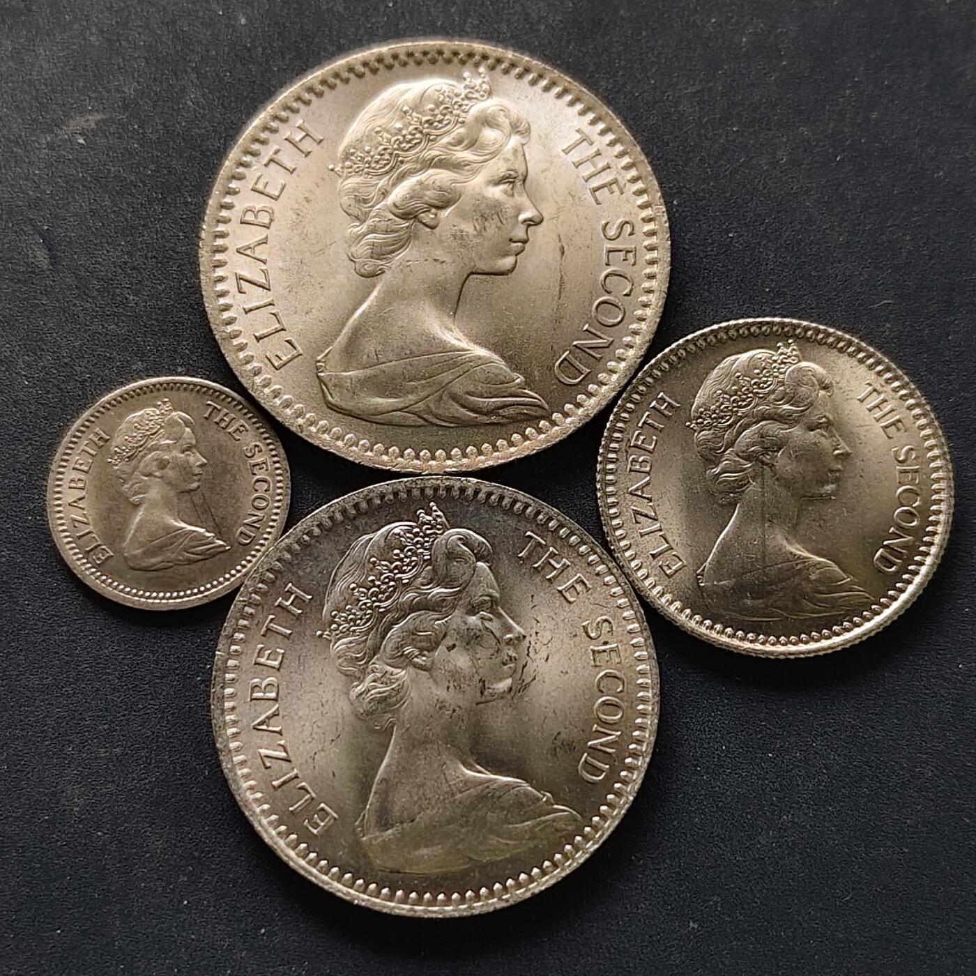 【全场包邮】纯粹捡漏拍518场 英属罗德西亚1964-1968年4枚套币