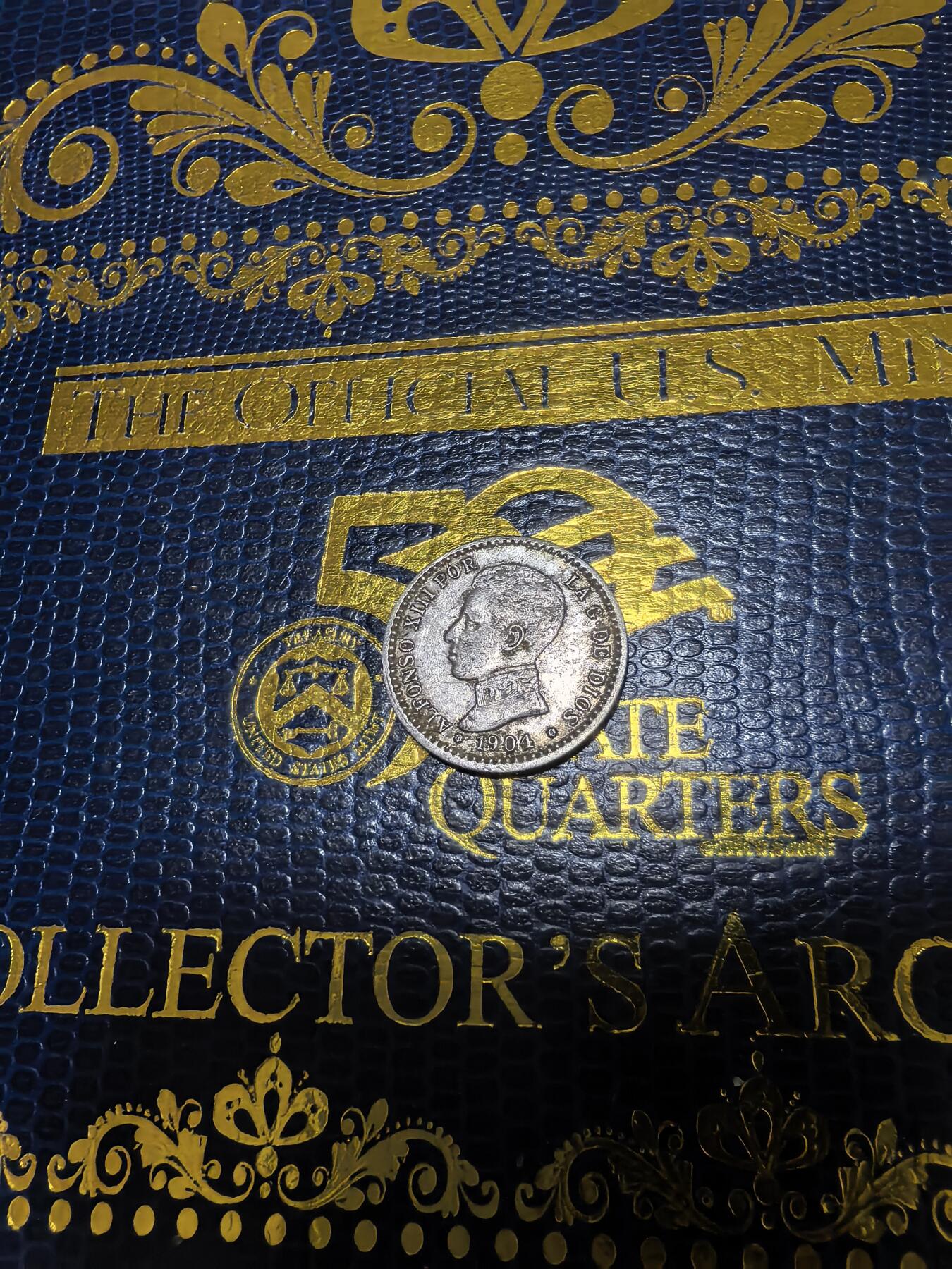 长老汇马年精选第十六场拍卖 1904西班牙阿方索十三世50分银币，2.5克835银（2）