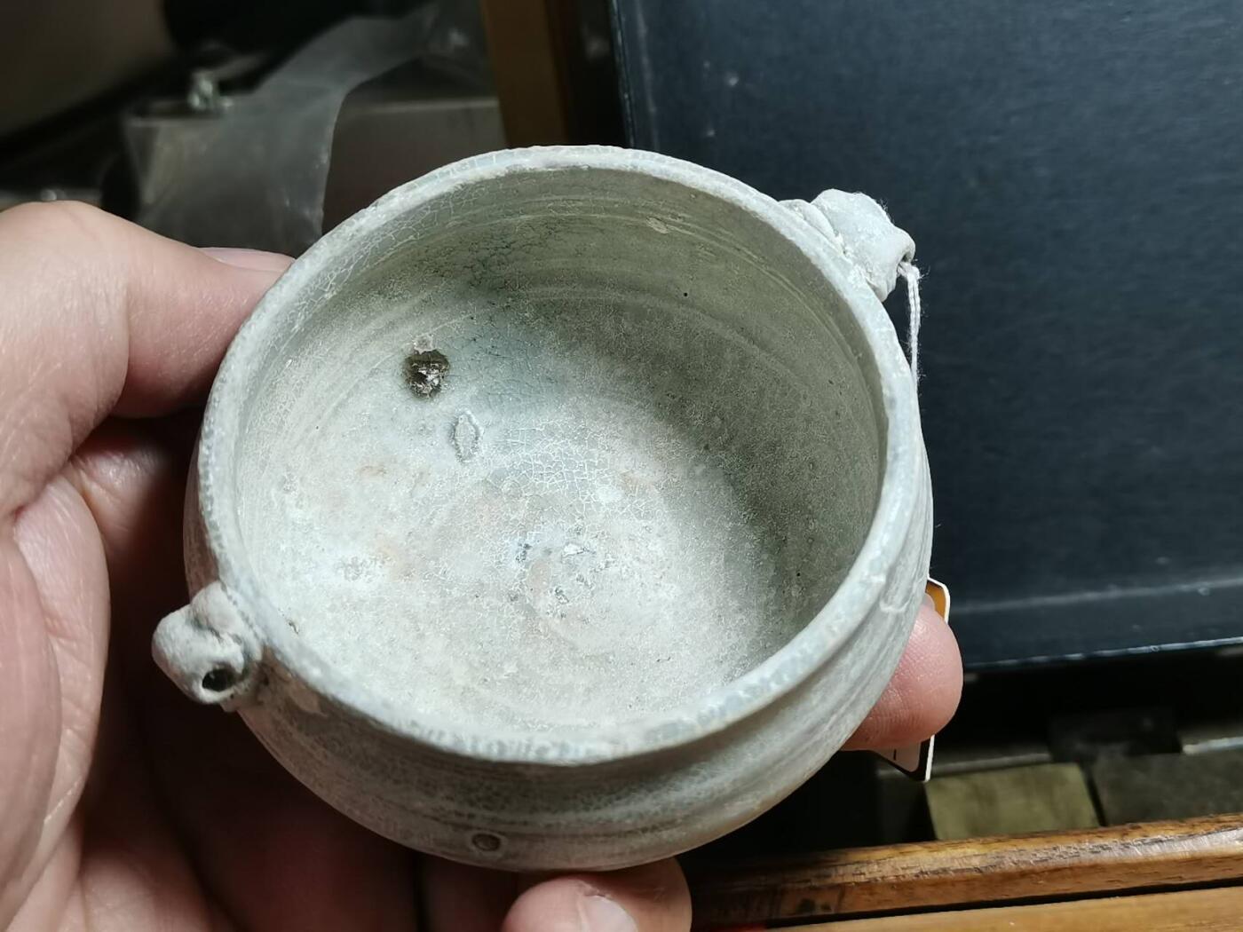 出水瓷器，宋元时期双耳小香炉药炉 可作"隔火熏香"器