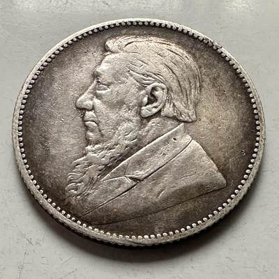 🌹外币初藏🌹🐯2026年第38场   每周二四六晚8️⃣点 世界钱币 - 南非德兰士瓦 1892年 1先令 23.5mm-5.66g-92.5%银 银币