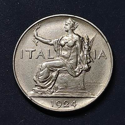 【全场包邮】纯粹捡漏拍518场 - 意大利1924年女神1里拉