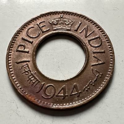 🌹外币初藏🌹🐯2026年第38场   每周二四六晚8️⃣点 世界钱币 - 英属印度1944年一派沙 b