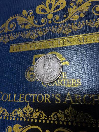 长老汇马年精选第十六场拍卖 - 1924英属印度乔治五世1/2卢比银币，5.83克917银