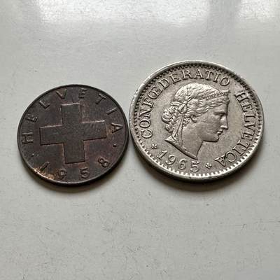 🌹外币初藏🌹🐯2026年第38场   每周二四六晚8️⃣点 世界钱币 - 瑞士两枚