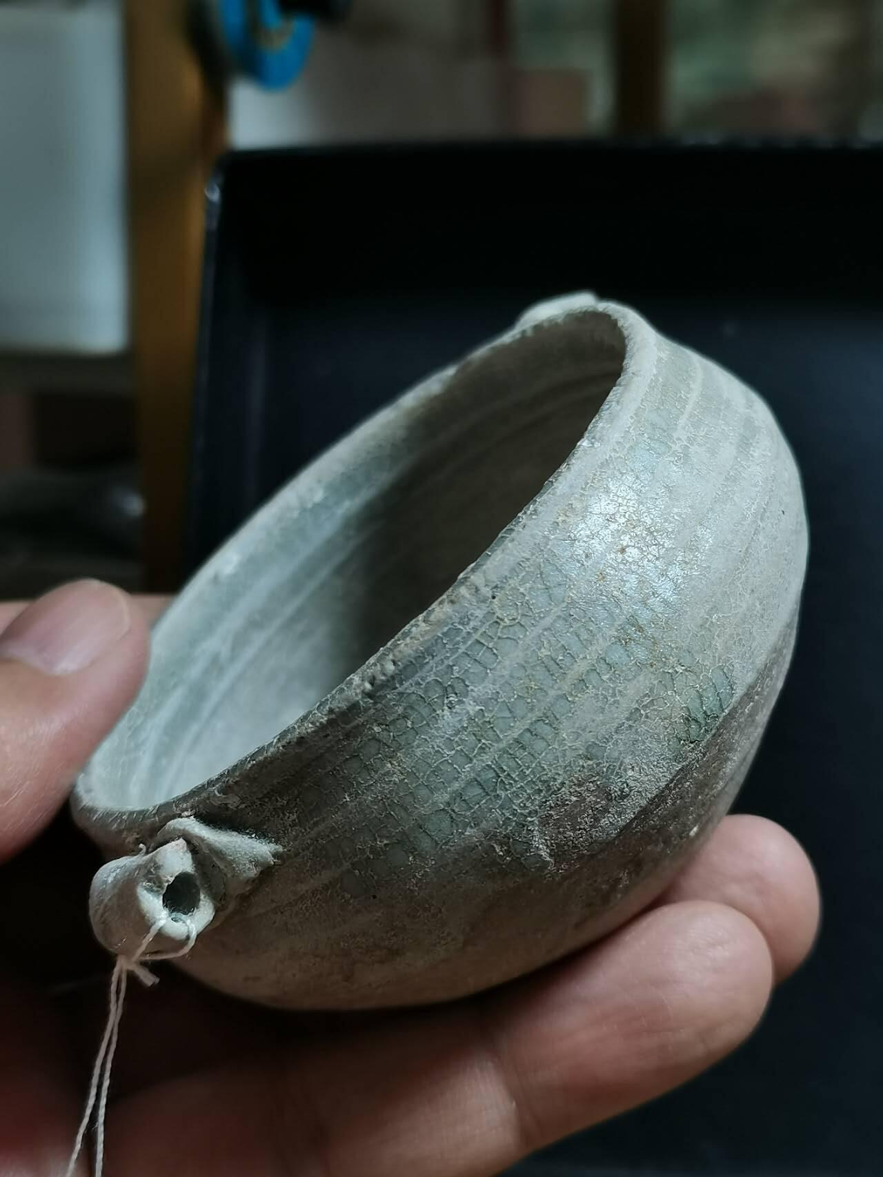 出水瓷器，宋元时期双耳小香炉药炉 可作"隔火熏香"器