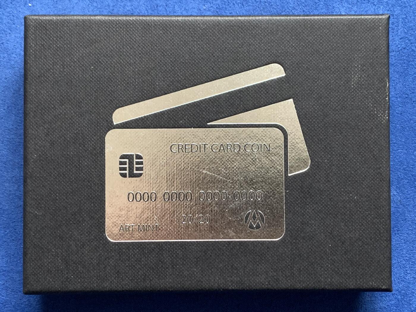 《竞宝斋》第477场 周日，周一 2场连拍 （全场包邮）欢迎送拍 纽埃2020年信用卡70周年（powercoin特别版）2元反精制方形银币 46.46克 1.5盎司 999银 发行量100枚 盒证全