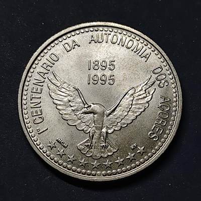 【全场包邮】纯粹捡漏拍518场 - 葡萄牙亚速尔群岛1995年100埃斯库多自治一百周年纪念币