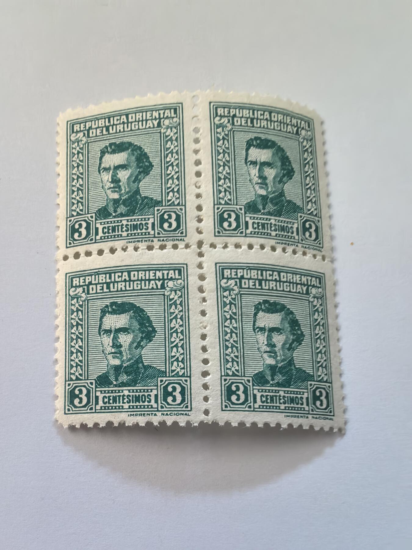 杂票 乌拉圭邮票1948年阿蒂加斯将军1枚新方连