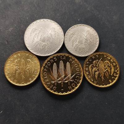 【全场包邮】纯粹捡漏拍518场 - 马里1975-1977年FAO纪念币5枚套币