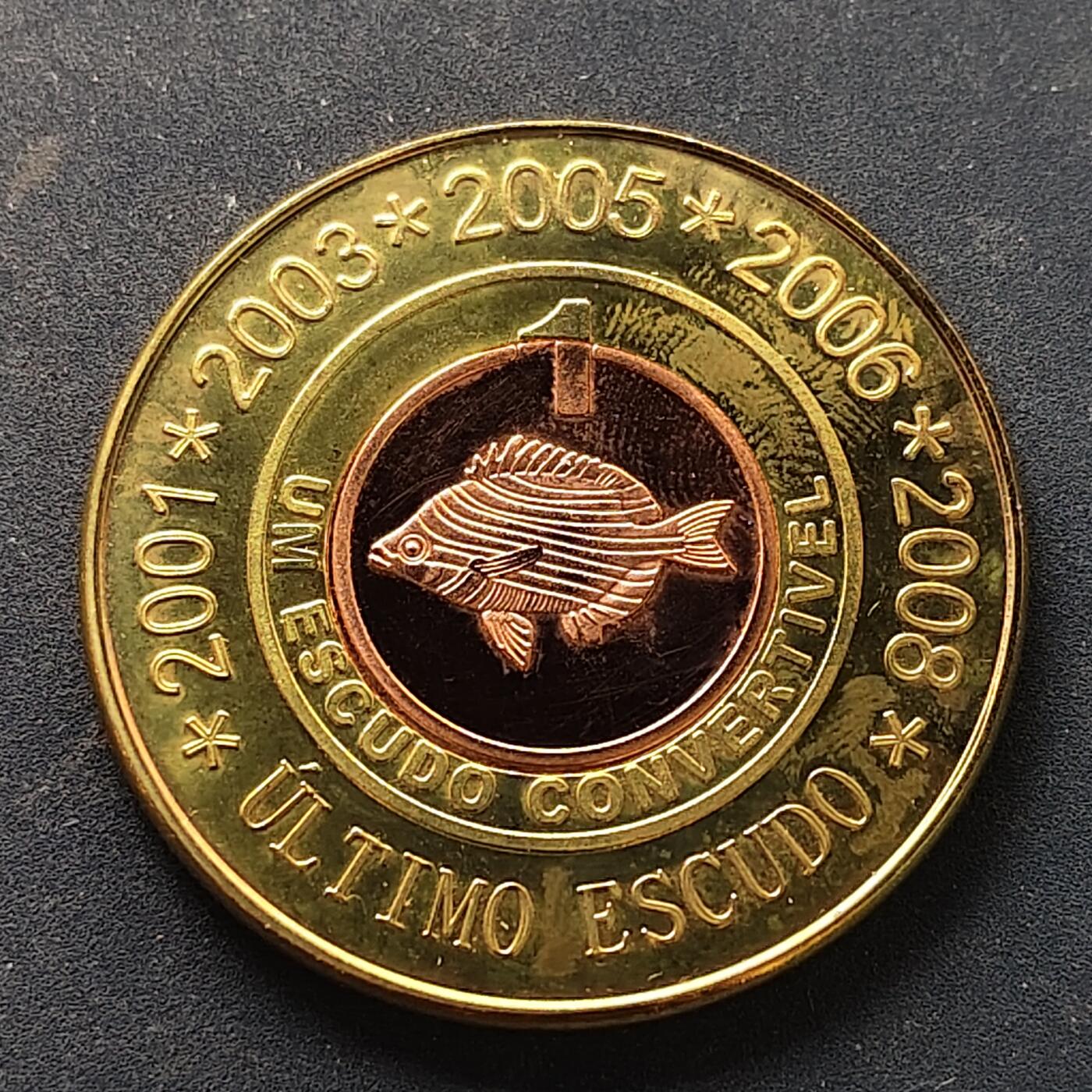 【全场包邮】纯粹捡漏拍519场 【商业币】卡奔达2008年1埃斯库多币中币双金属纪念币