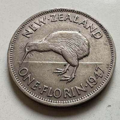 🌹外币初藏🌹🐯2026年第38场   每周二四六晚8️⃣点 世界钱币 - 新西兰1947年一弗洛林