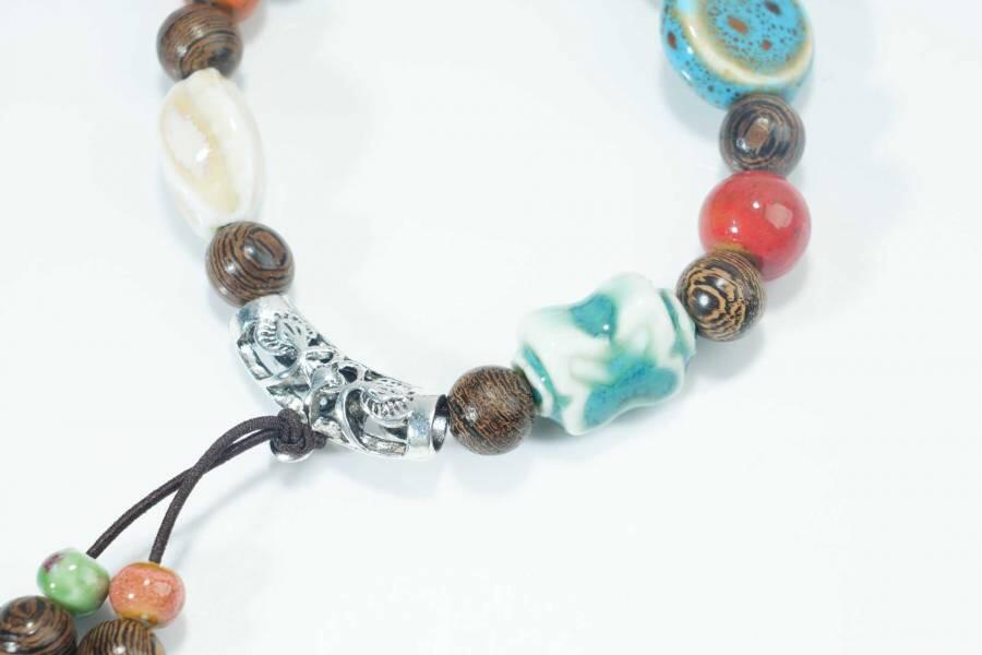 上海都达杂项专场六十六【全场包邮】 陶瓷多宝手串62-334